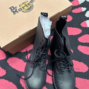 Dr. Martens Pascal Metallic Black Combat Boots